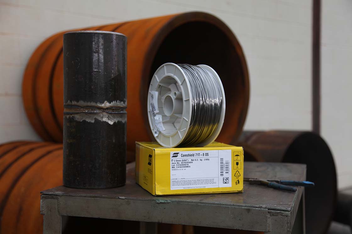box of flux-cored wire from ESAB