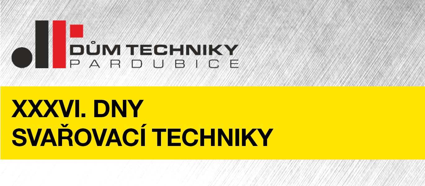 Logo Dum Techniky Paradubice & text XXXVI. DNY SVAŘOVACÍ TECHNIKY 