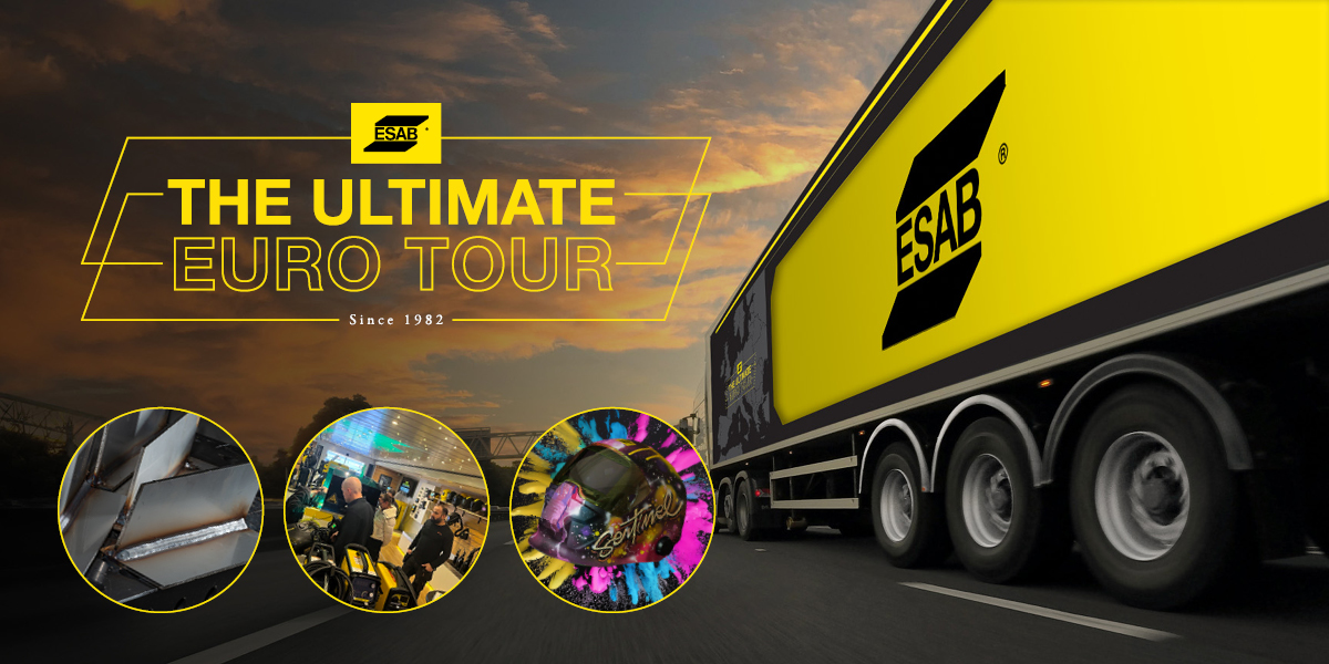 ESAB Demobus auf der Autobahn