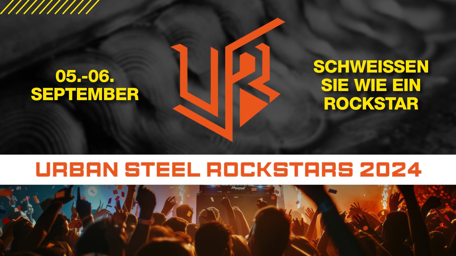 Urban Steel Rockstars banner mit logo
