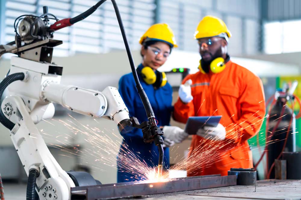 Offline testing when programming welding robots.