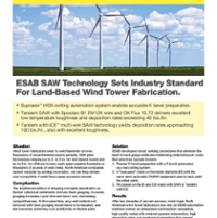 ESAB SAW-technologie bepaalt de industriestandaard voor de fabricage van windmolens op het land