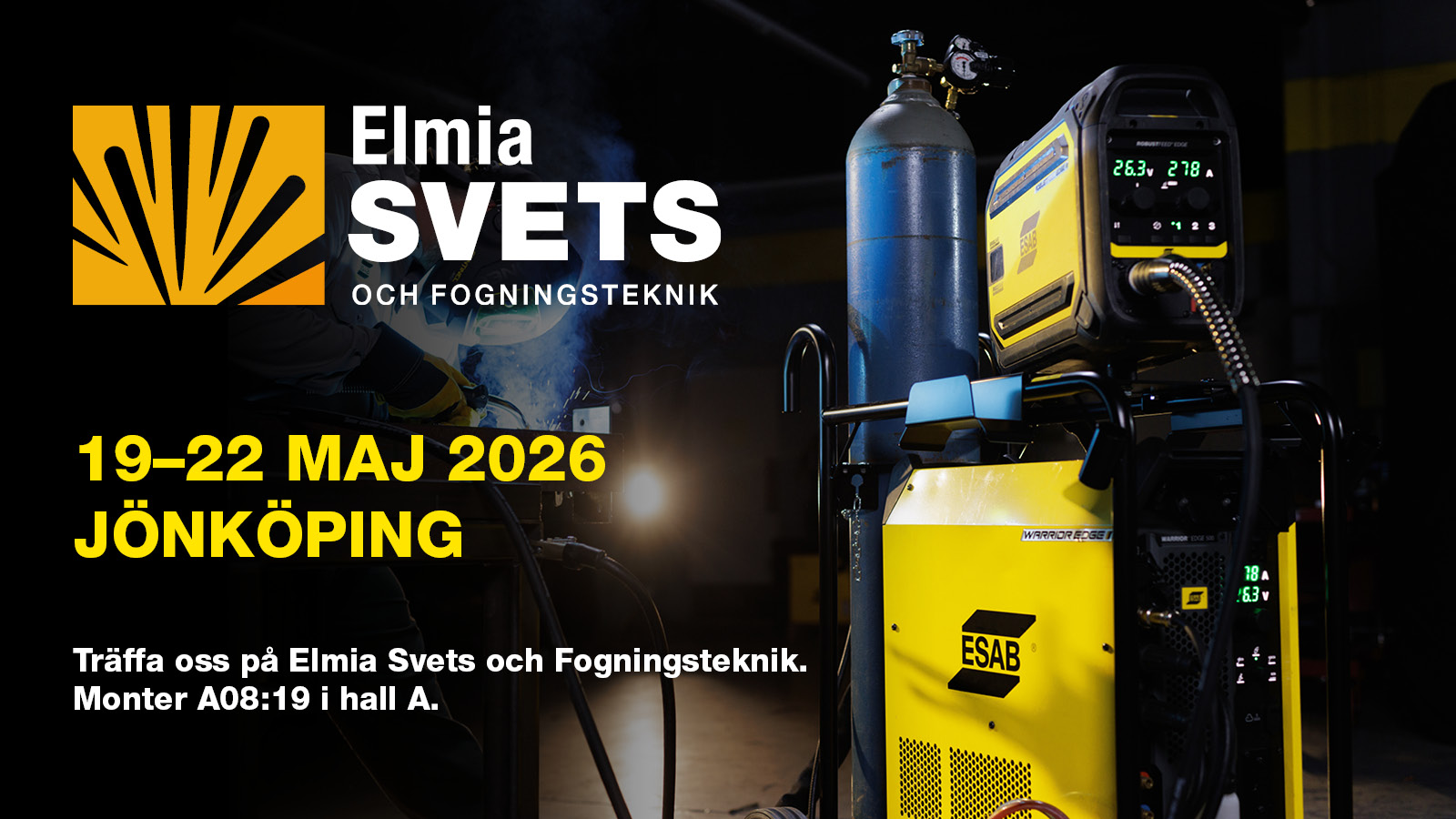 Svetsare med svetsutrusning från ESAB