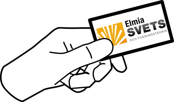 Hand med biljett till Elmia-mässan