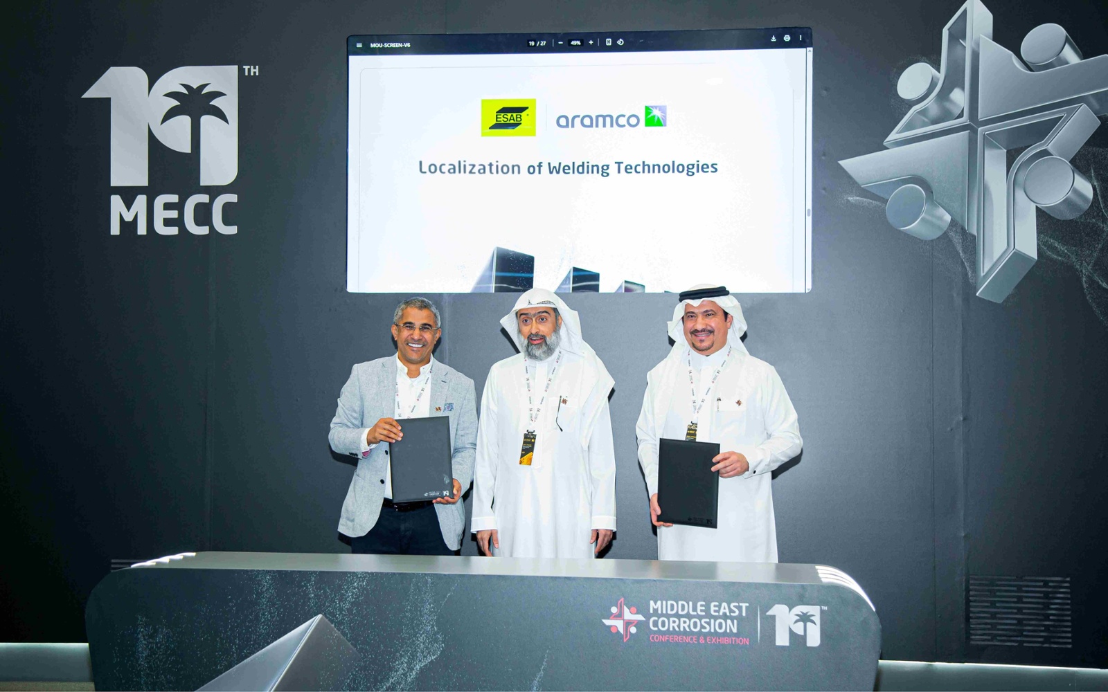 ESAB and Aramco Strengthen Partnership at Middle East Corrosion Conference