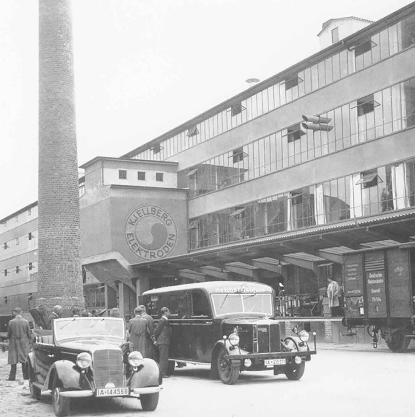 Black-and-white photo from the ESAB factory in 1921