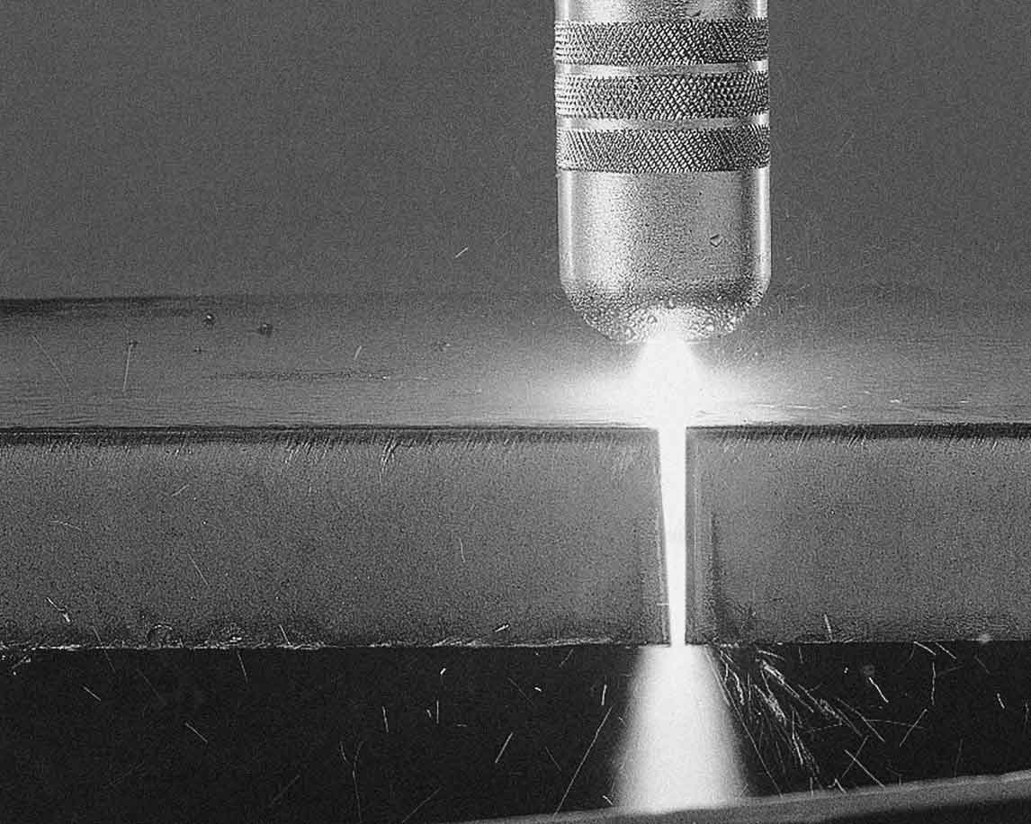 Historical image of plasma arc cutting