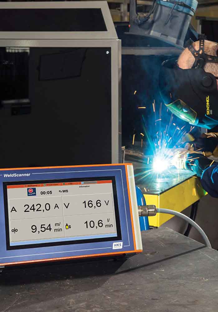 ESAB&rsquo;s first digital application, WeldCloud, displaying welding data.