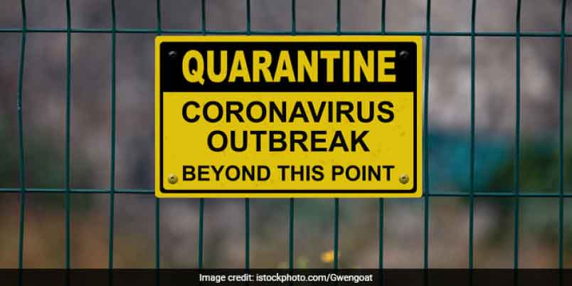 Sign with the text &ldquo;COVID-19 QUARANTINE&rdquo;