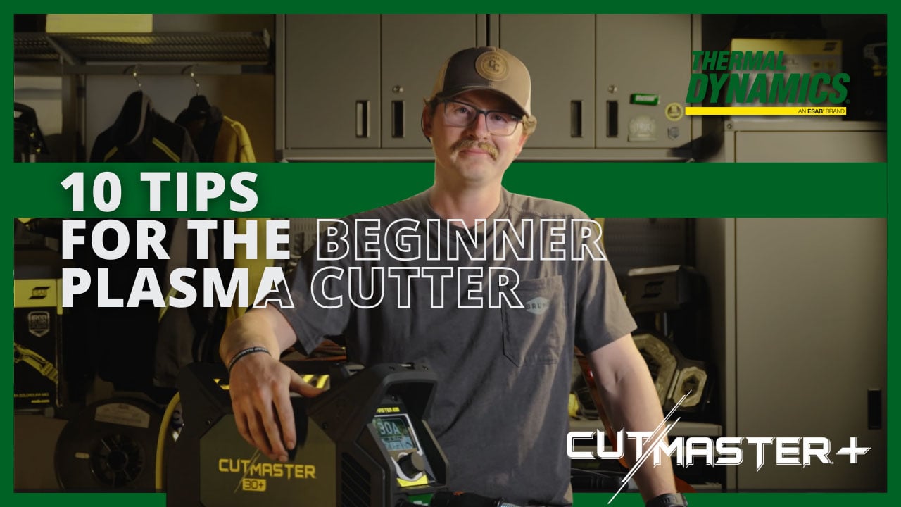 Operator plasma cutting with ESAB system, “10 Tips for Better Cutting.”