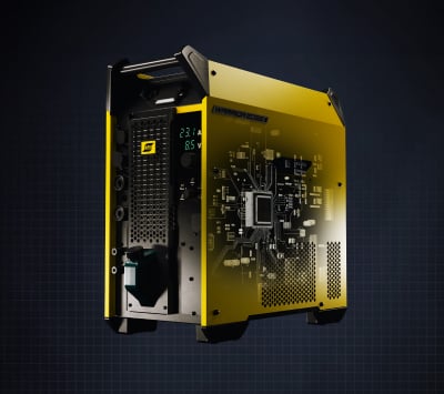 Photo of the Warrior?Edge MIG welding power source—front view