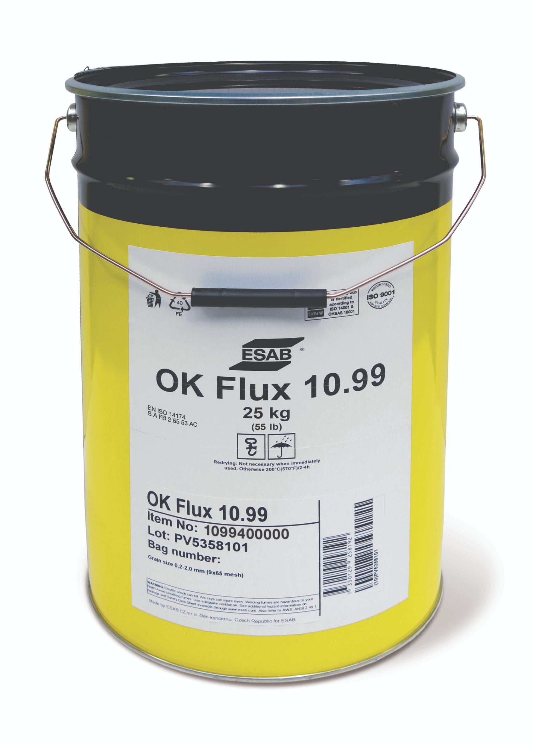 OK Flux 10.99 Flux Bag and Steel Bucket