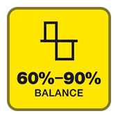 60% - 90% Balance