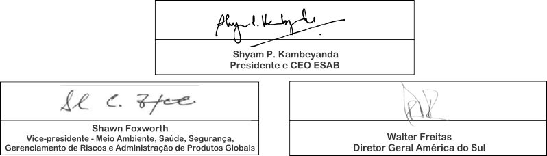 ESAB EHS signatures 
